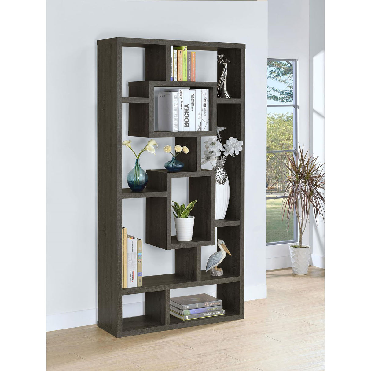 10 Shelf Open Back Bookcase