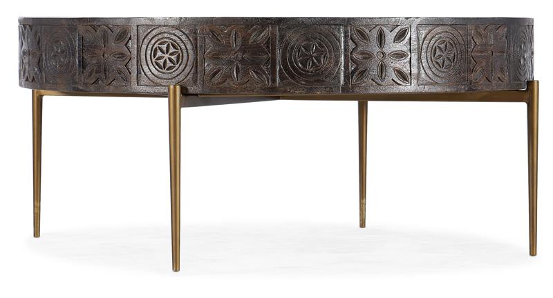 Commerce & Market Carved Round Cocktail Table - 7228-80030-85