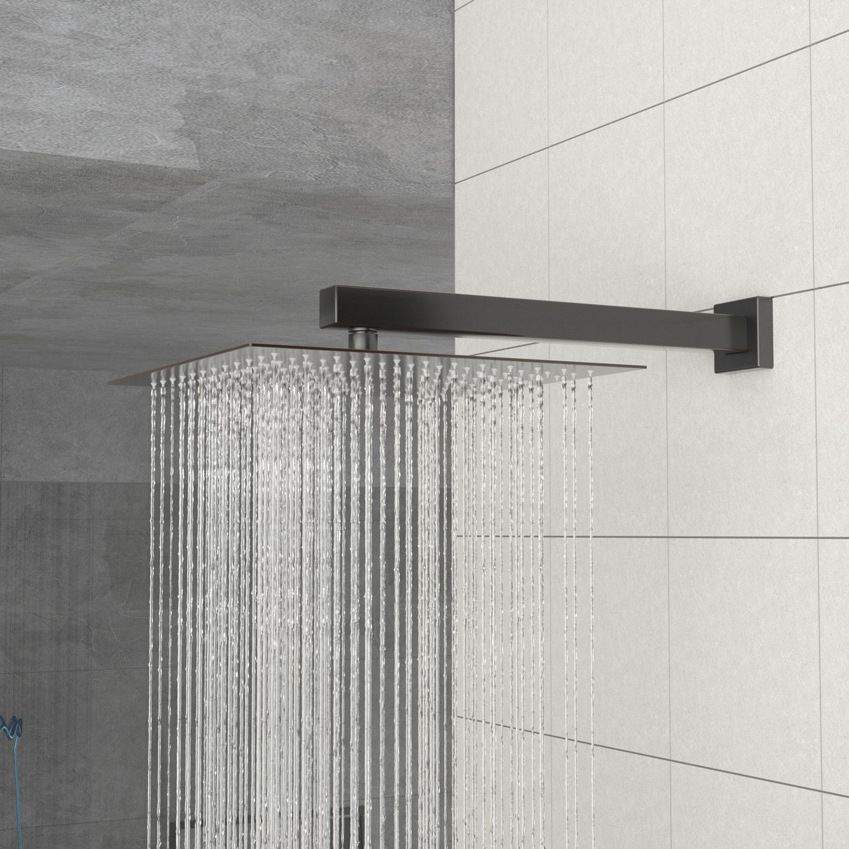 Luxury Rain Fixed Shower Head 12" Square Oil Rubbed Bronze Stainless Steel - Oil-Rubbed Bronze
