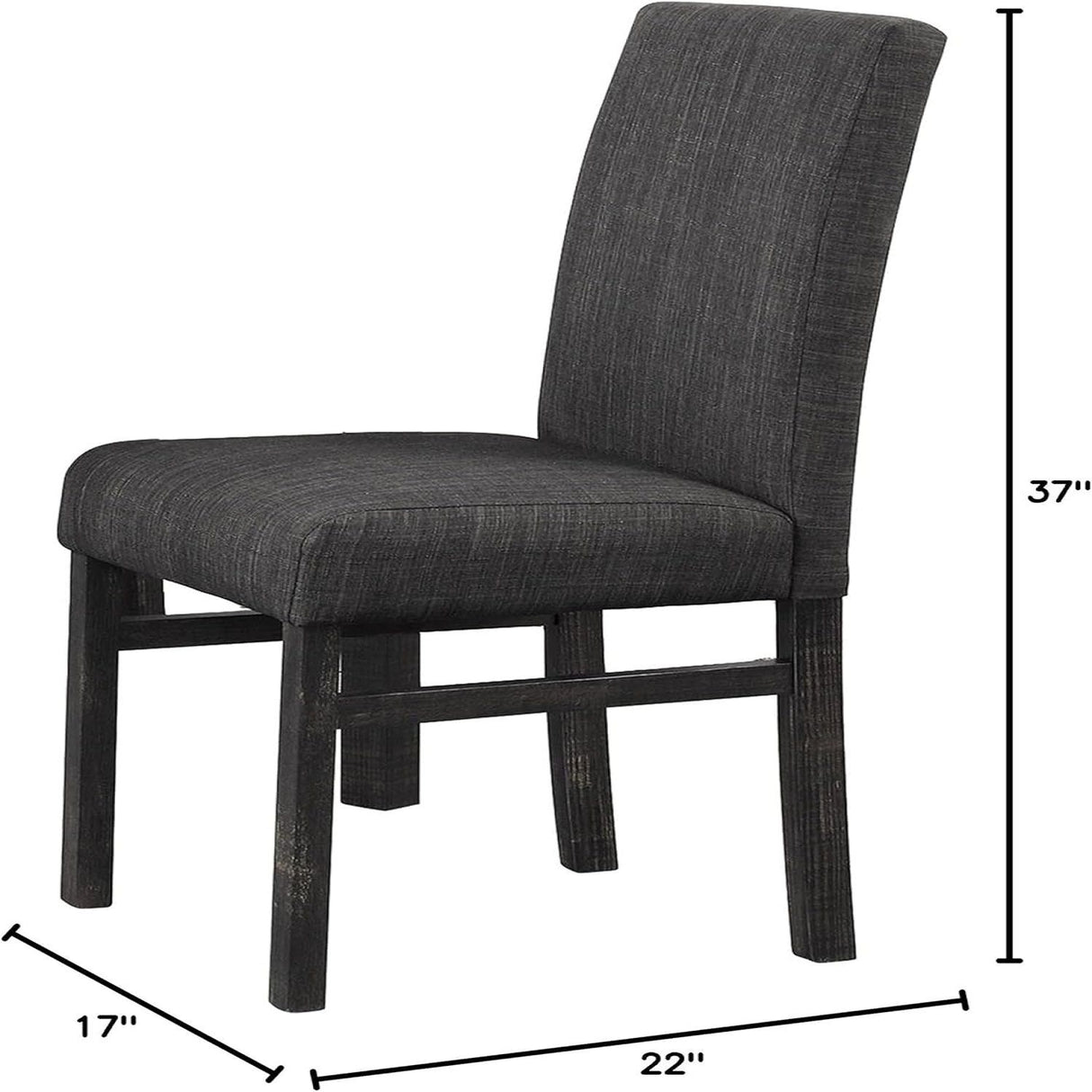 5 Piece Transitional Dining Set With Table And Upholstered Chairs