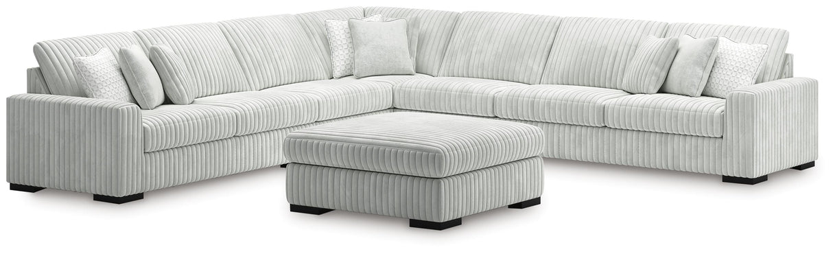 Stupendous 5-Piece Sectional and Ottoman - 25903U2