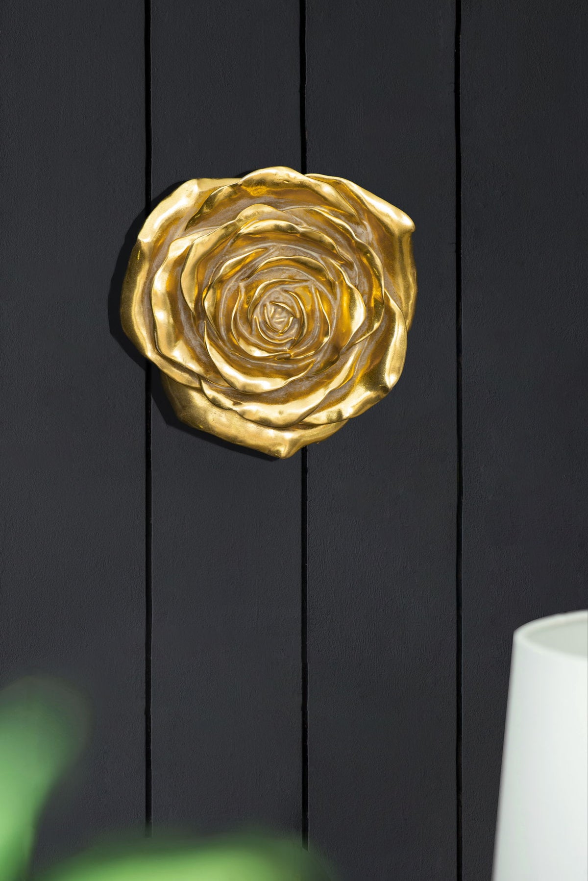 Rose Hanging Wall Accents (Set of 2) - Gold