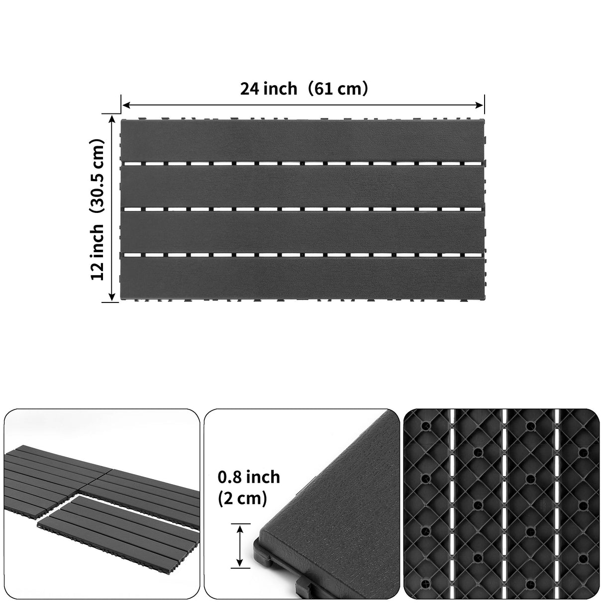 Interlocking Deck Tiles For Outdoor Patio