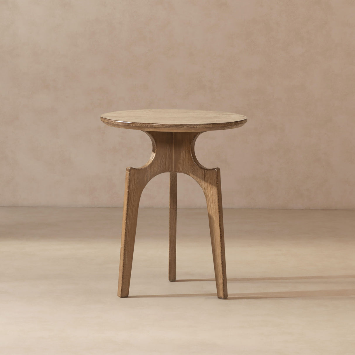 Carmel - Round Side Table - Antique Brown