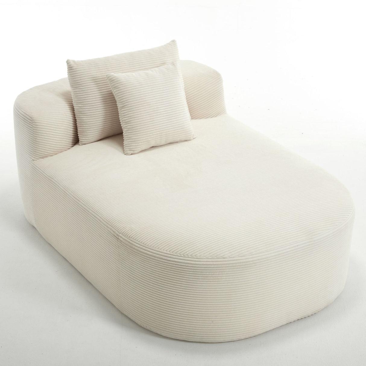 Oversized Chaise Lounge Sofa Bed With Deep Seat And Soft Pillows