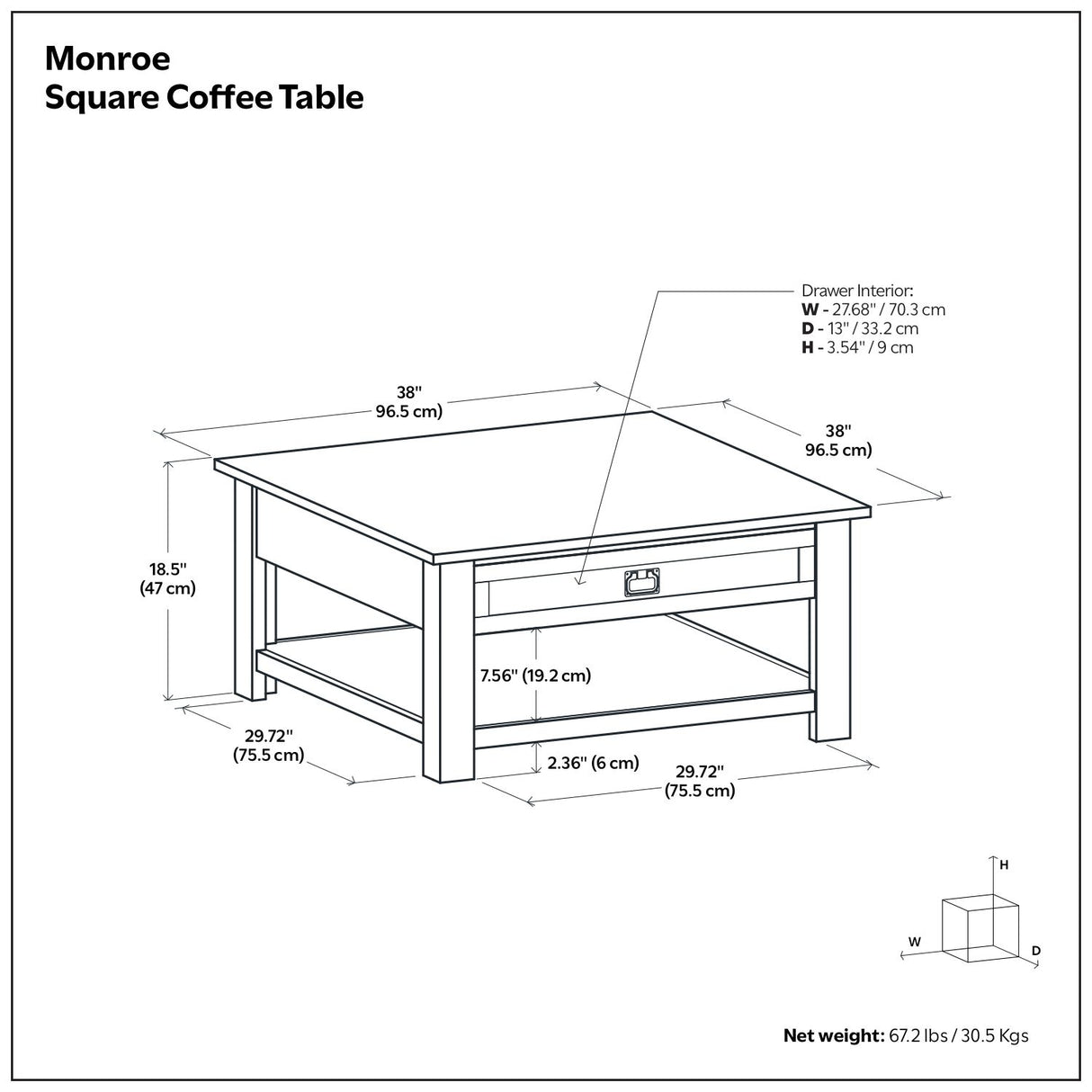 Monroe - Handcrafted Side Table
