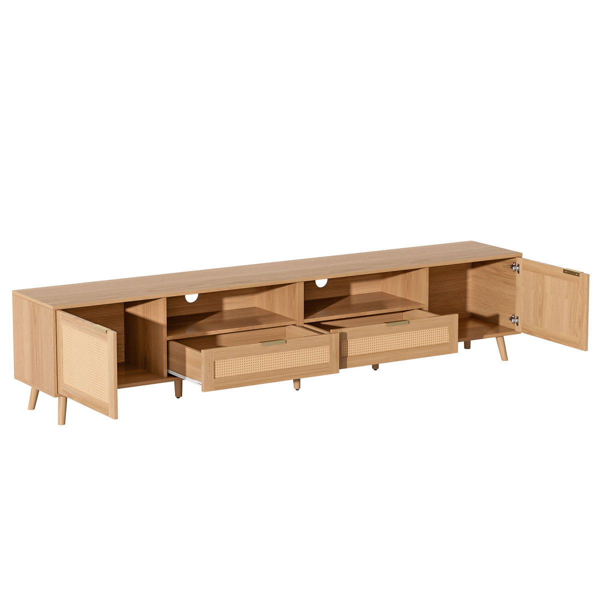 TV Stand, Media Console With Cable Management