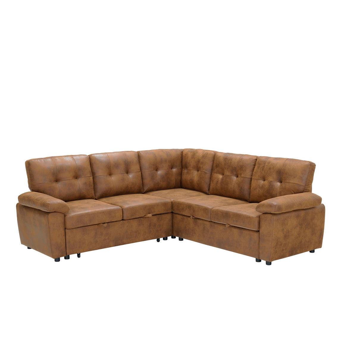 Convertible Sectional Sofa Bed With Pull Out Sleeper And Storage