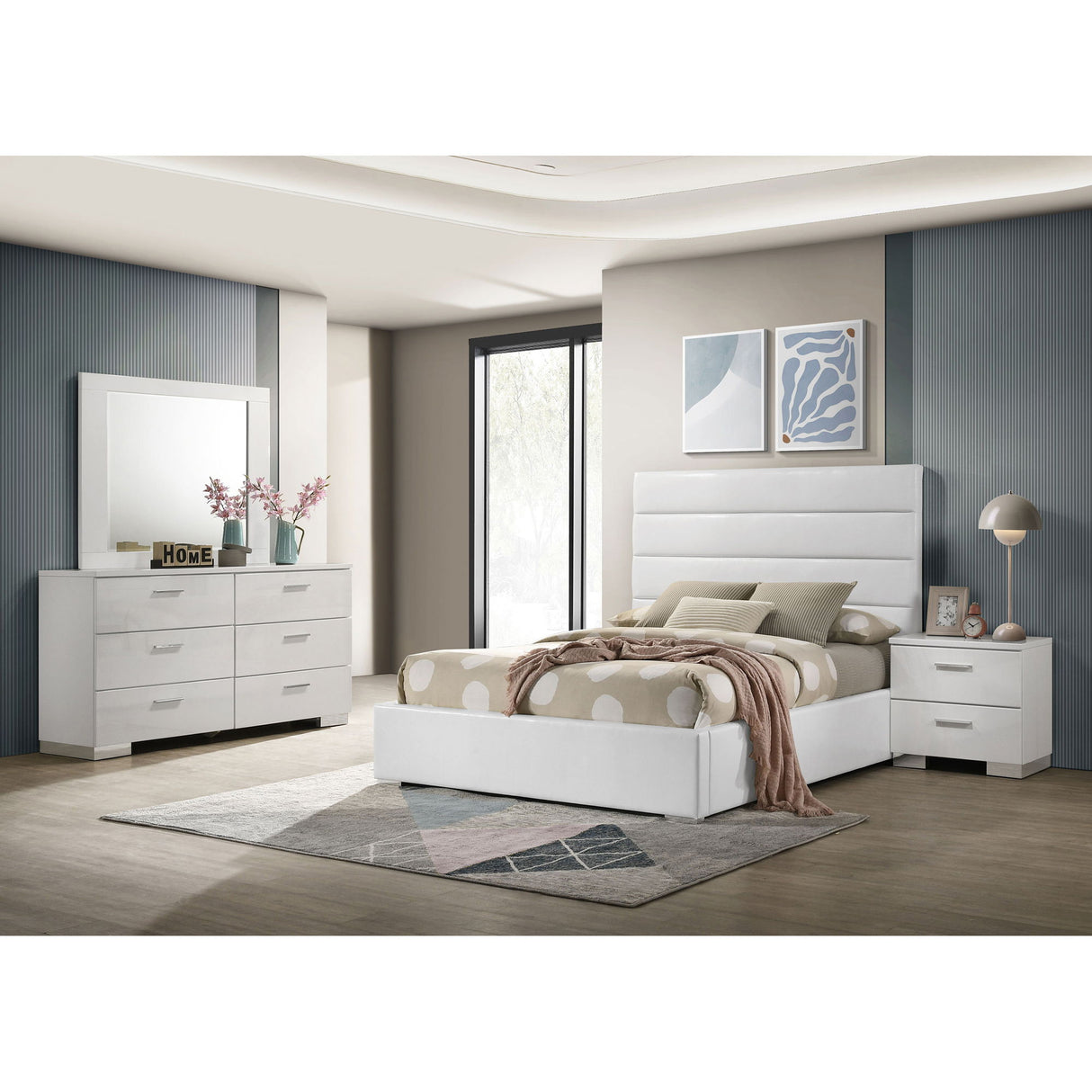 Dulcey - Bedroom Set With Modern Tufted Headboard