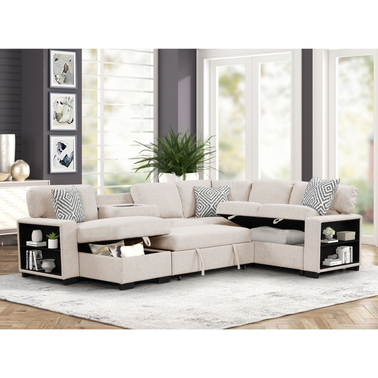 Cairo - Sectional With Pullout Sleeper