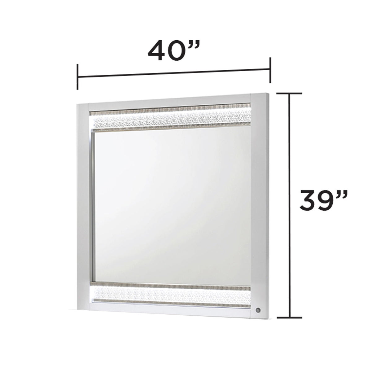Glam - Mirror & LED Lighting (Includes Mirror Only) - White