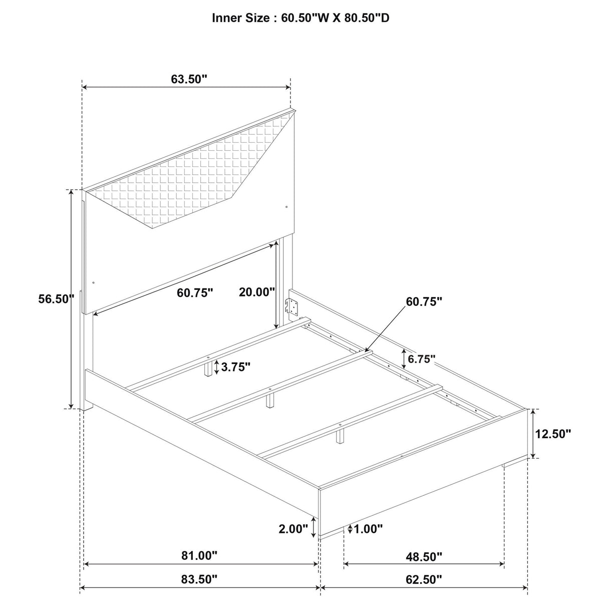 Pierce - Panel Bed LED Headboard