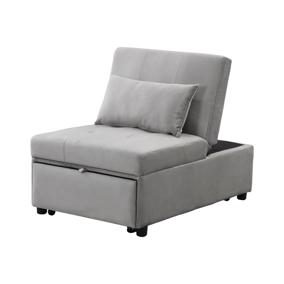 Folding Ottoman Sofa Bed - Gray