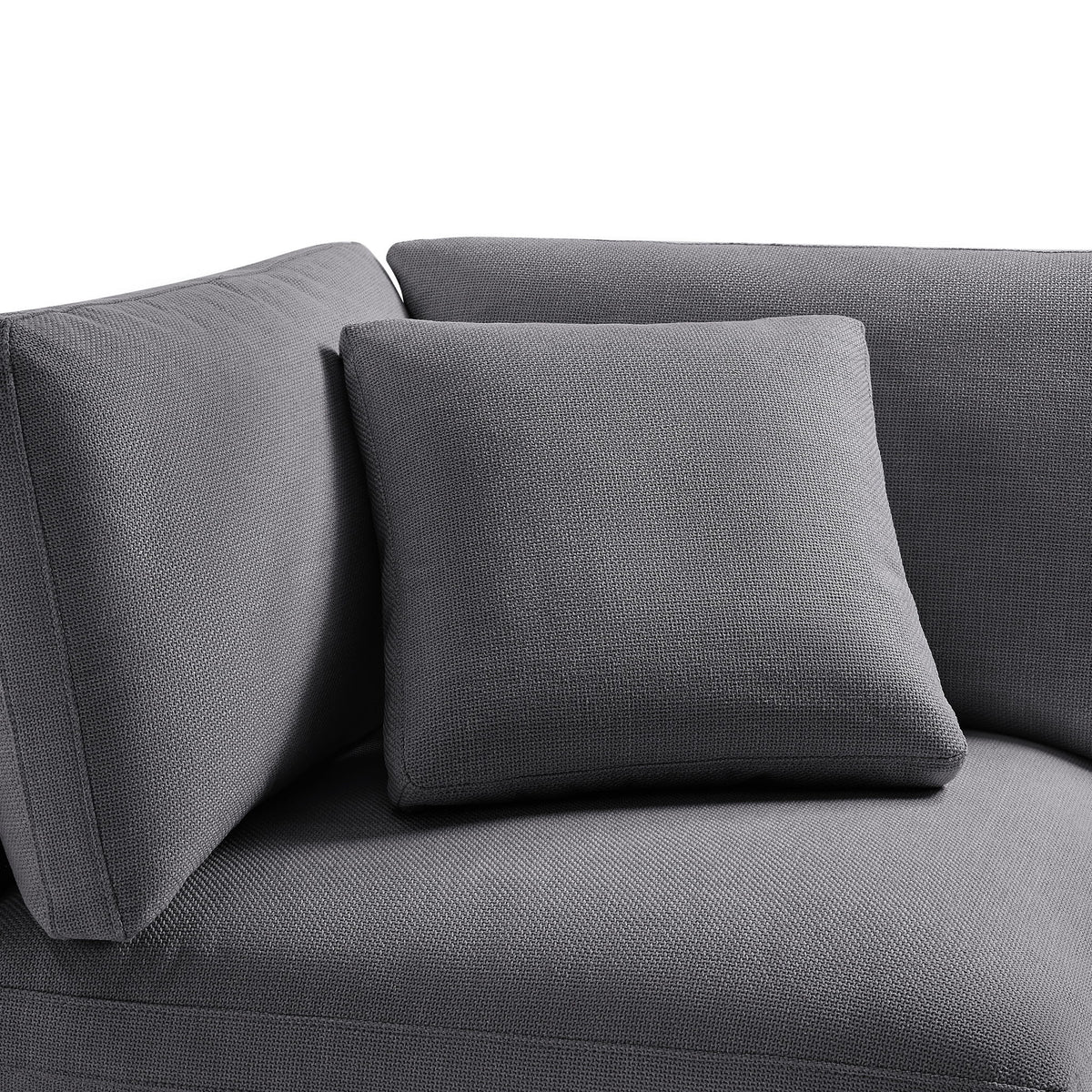 Cassandra - Corner Wedge Chair - Charcoal Gray