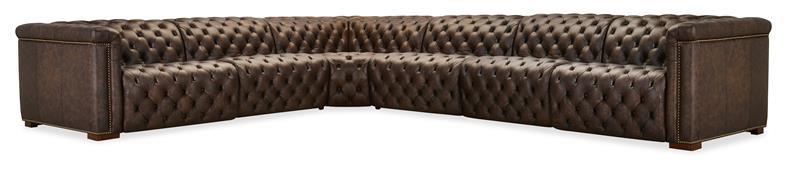 Savion Deux 6 Seat Sectional with Four Power Recliners and Seven Power Headrests - SS435-6PC4-089