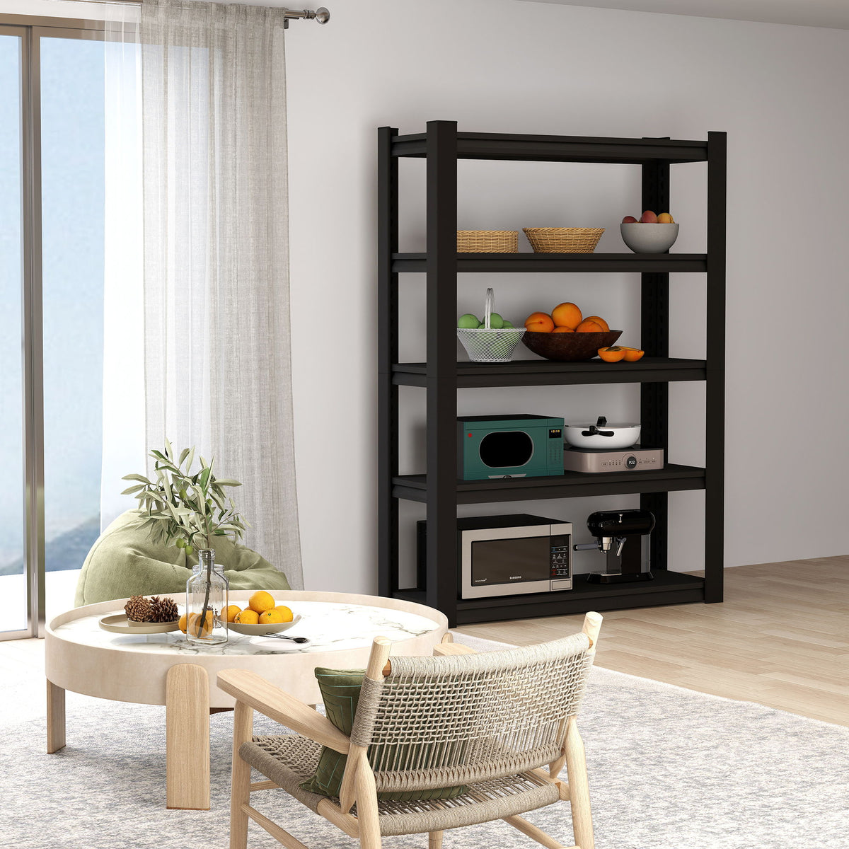 5 Tier Heavy Duty Shelving Unit Adjustable Shelving