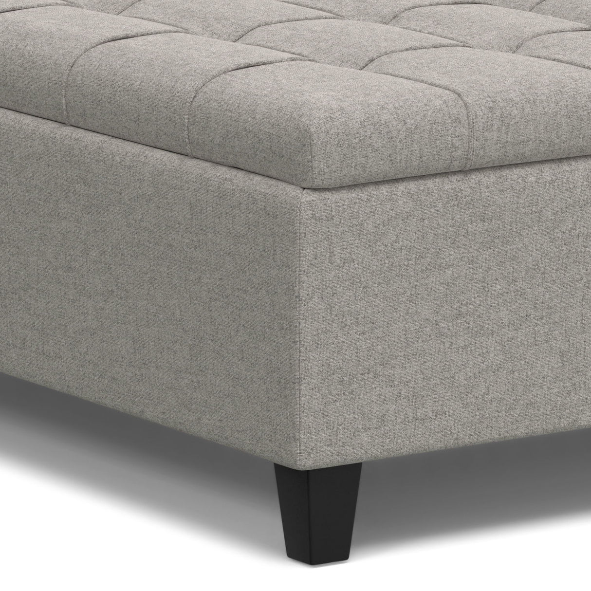 Harrison - Large Square Coffee Table Storage Ottoman - Gray