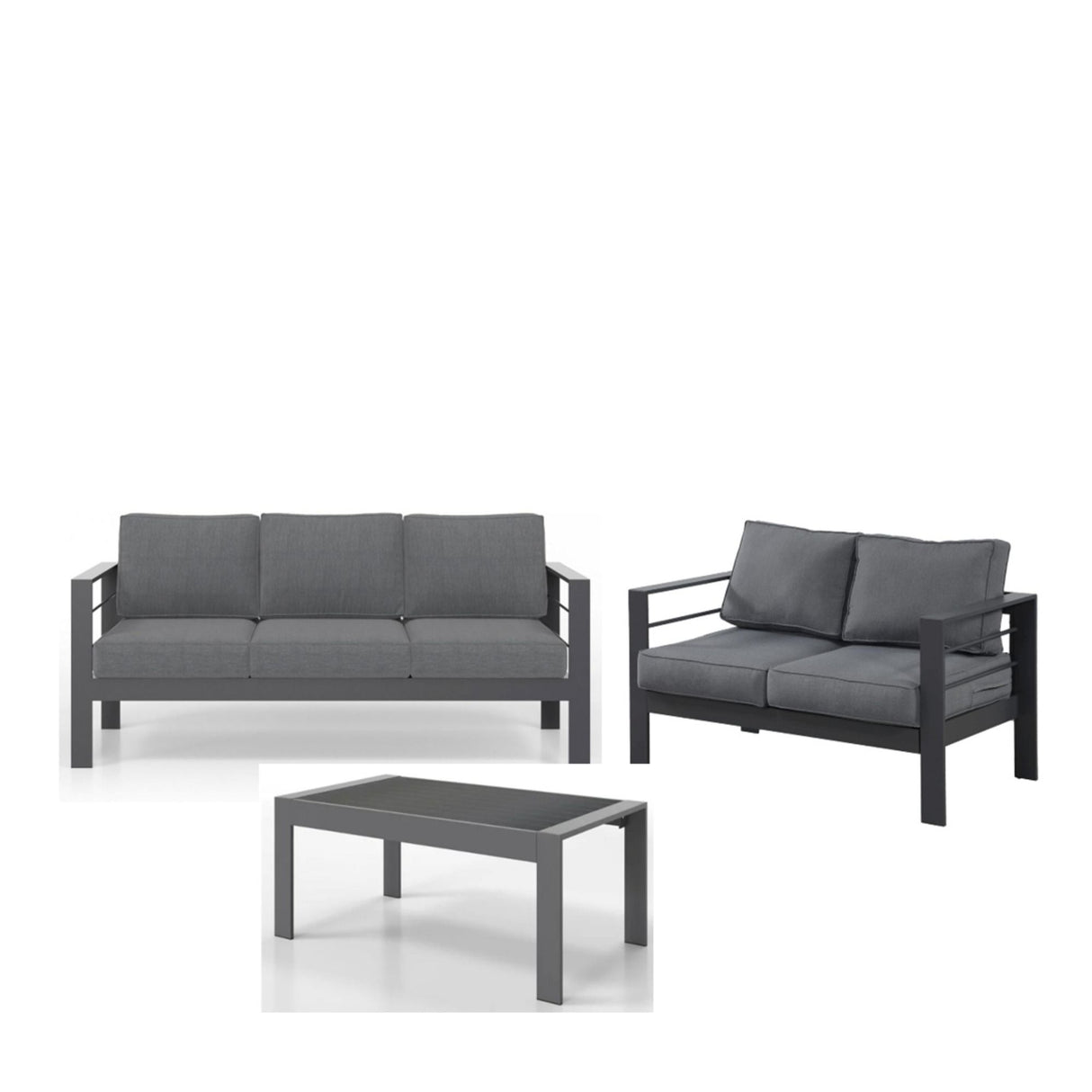 Outdoor Patio Set All-Weather With Thick Cushions