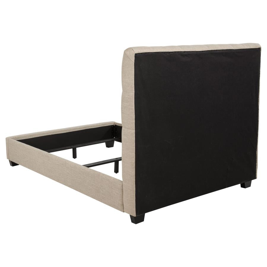 Chloe Upholstered Full Panel Bed Oatmeal - 300007F