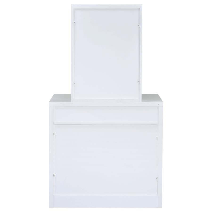 Harvey Vanity Set with Lift-Top Stool White - 300290