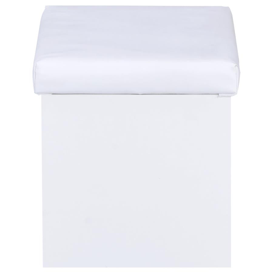 Harvey Vanity Set with Lift-Top Stool White - 300290