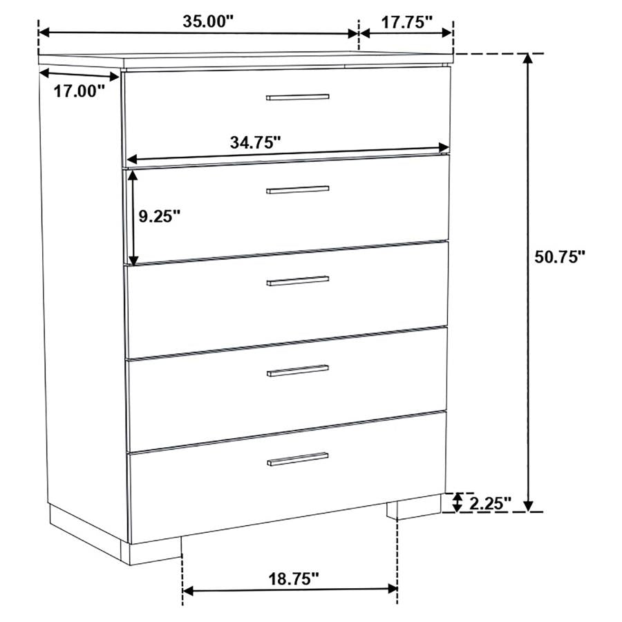 Jeremaine 5-piece Queen Bedroom Set White - 300345Q-S5L