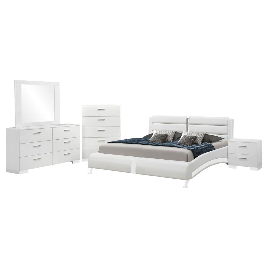 Jeremaine 5-piece Queen Bedroom Set White - 300345Q-S5