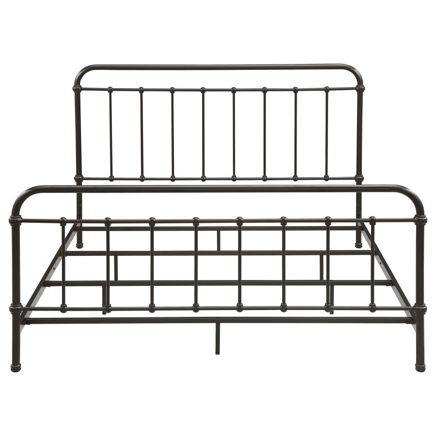 Livingston Metal Eastern King Open Frame Bed Dark Bronze - 300399KE
