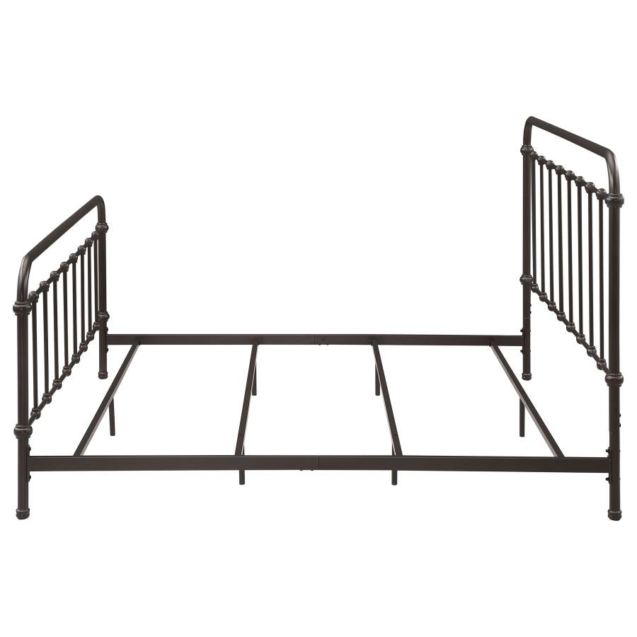 Livingston Metal Eastern King Open Frame Bed Dark Bronze - 300399KE
