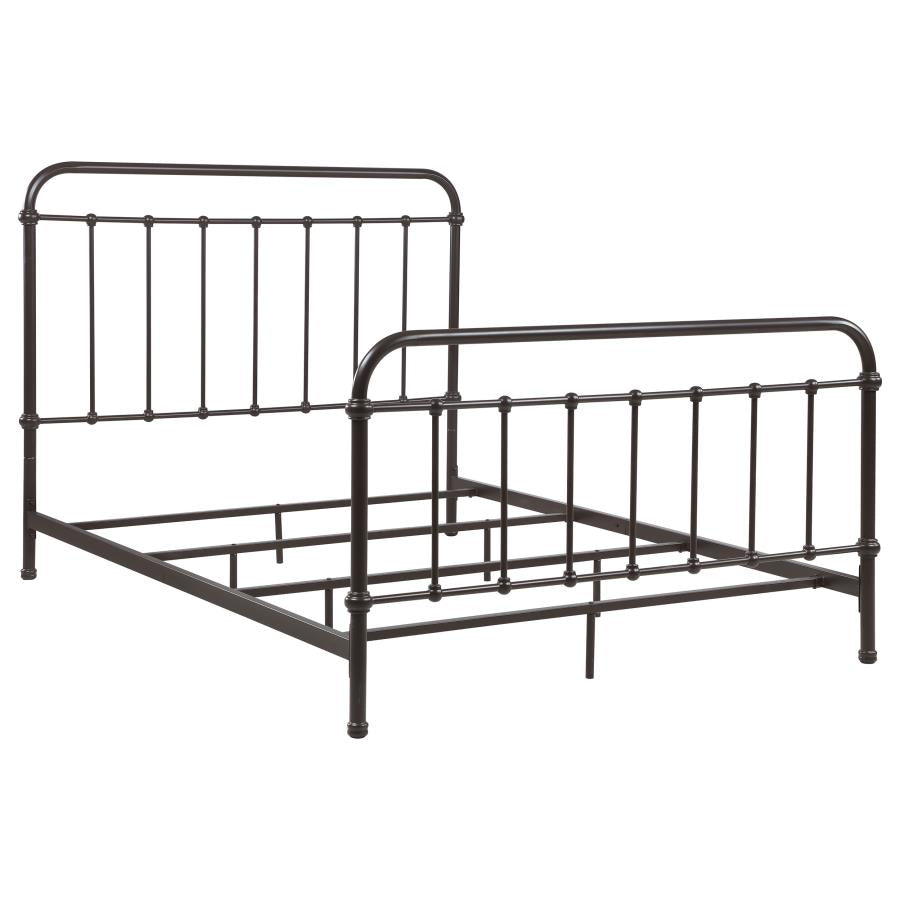 Livingston Metal Queen Open Frame Bed Dark Bronze - 300399Q