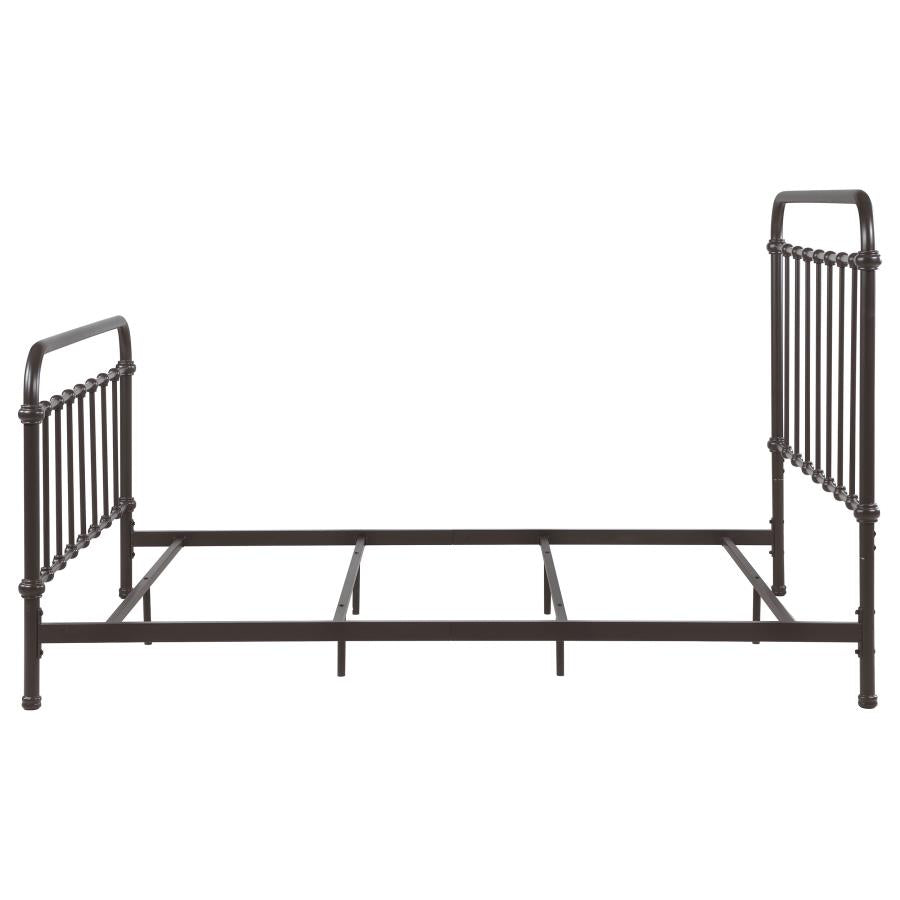 Livingston Metal Queen Open Frame Bed Dark Bronze - 300399Q
