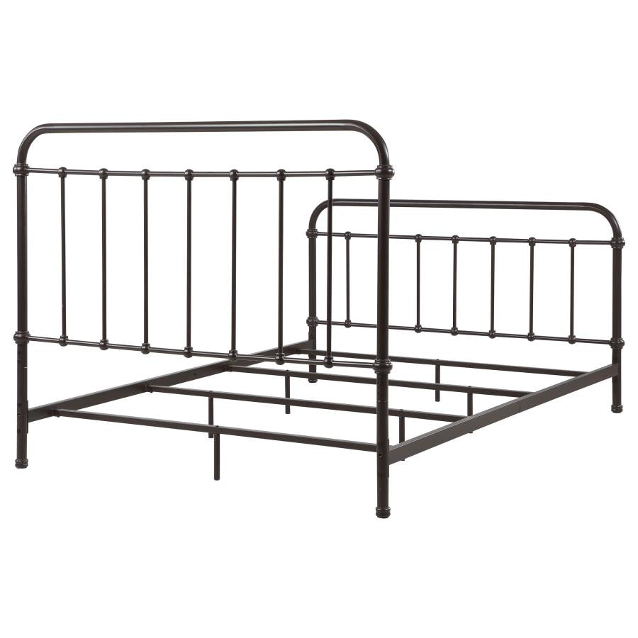 Livingston Metal Queen Open Frame Bed Dark Bronze - 300399Q