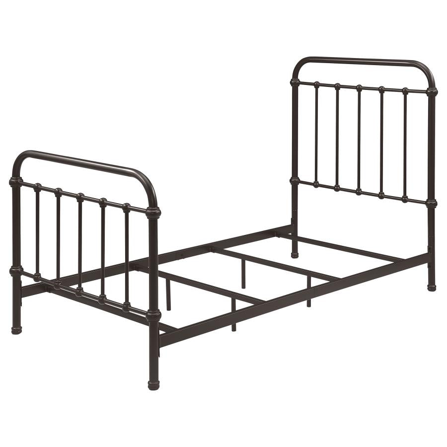 Livingston Metal Twin Open Frame Bed Dark Bronze - 300399T
