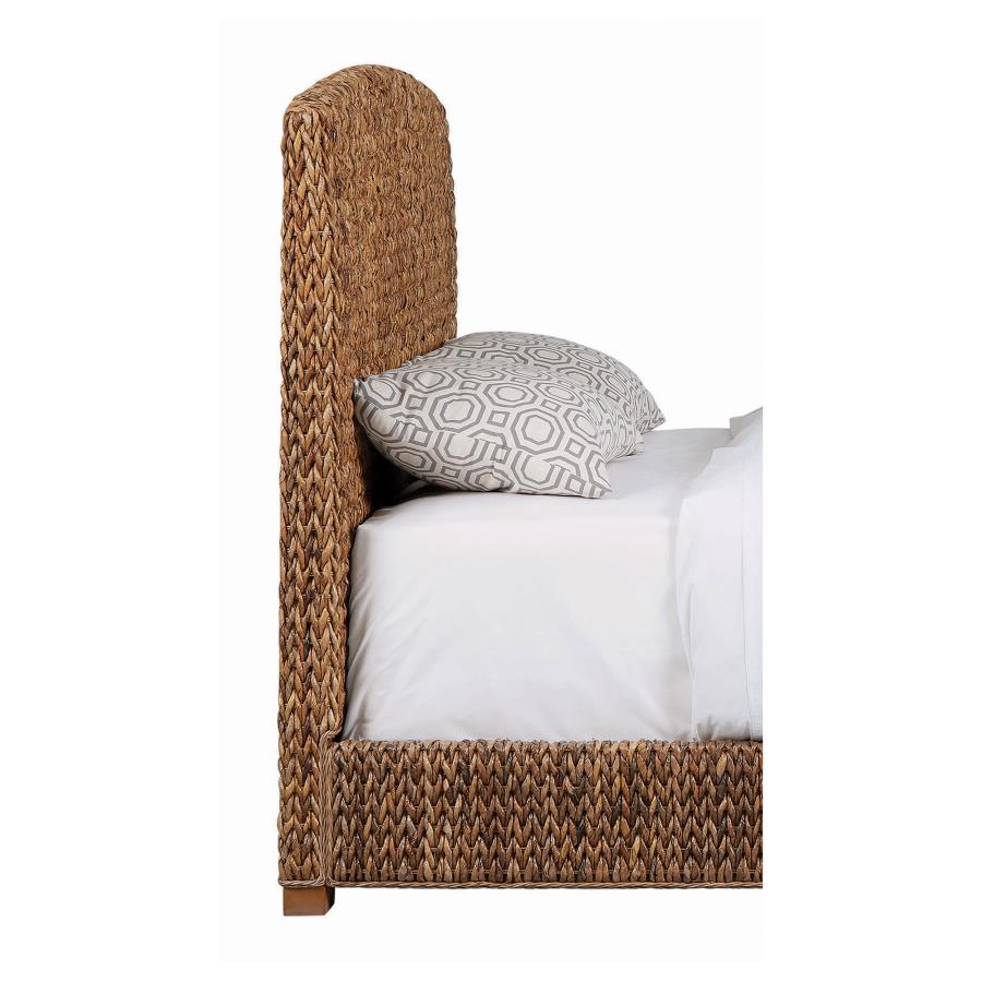 Laughton Woven Banana Leaf Eastern King Headboard Amber - 300501KEB1