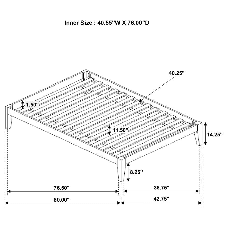 Hounslow Twin Universal Platform Bed Cappuccino - 300555T