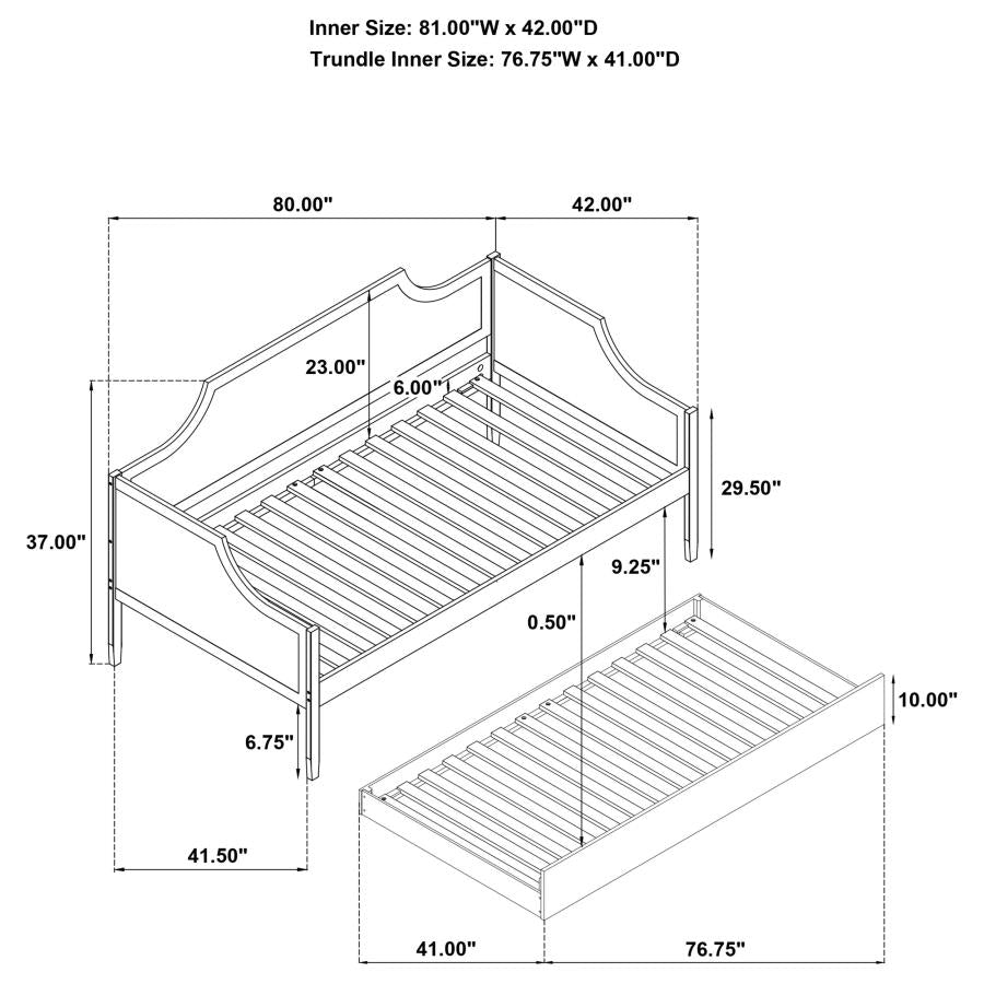 Redding Wood Twin Daybed With Trundle Cherry - 300687