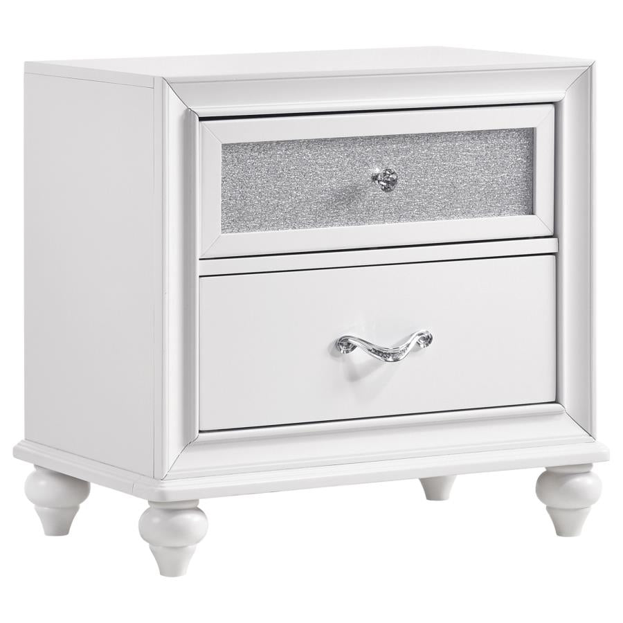 Barzini 4-piece Eastern King Bedroom Set White - 300843KE-S4