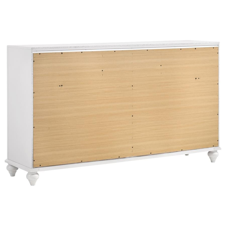 Barzini 4-piece Eastern King Bedroom Set White - 300843KE-S4
