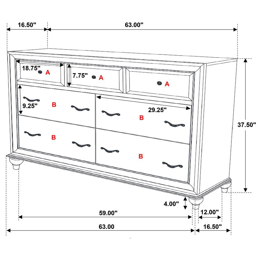 Barzini 4-piece Eastern King Bedroom Set White - 300843KE-S4