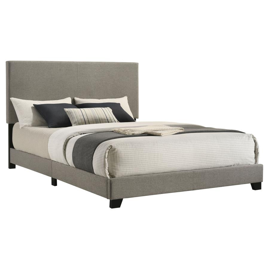 Dorian Fabric Upholstered Queen Panel Bed Taupe - 300851Q