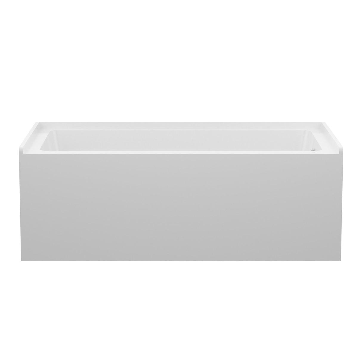 Alcove Soaking Bathtub With Skirt - Back - To - Wall Design - Glossy White