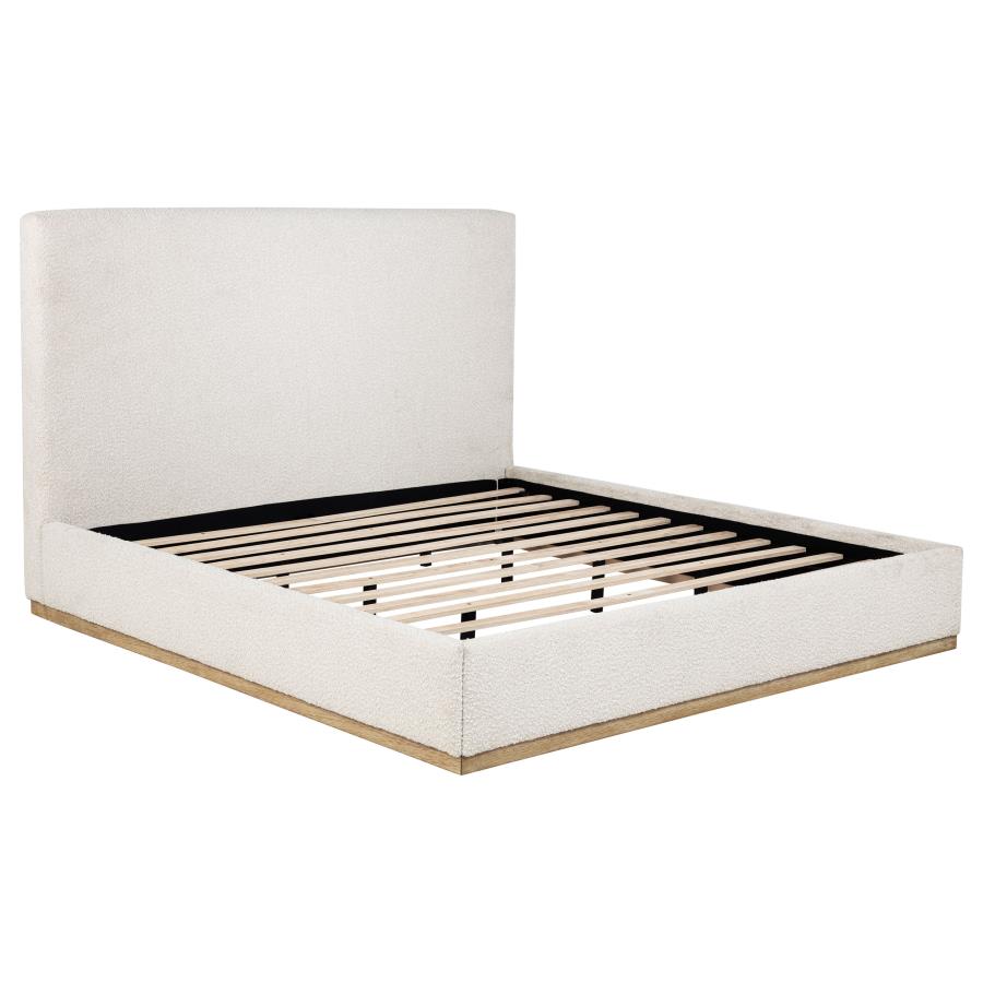 Knox Upholstered EASTERN KING Panel Bed Cream - 302053KE