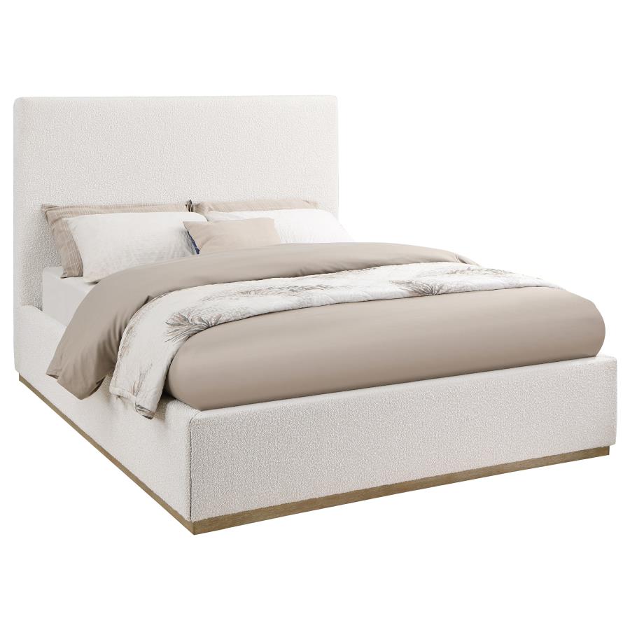 Knox Upholstered Queen Panel Bed Cream - 302053Q
