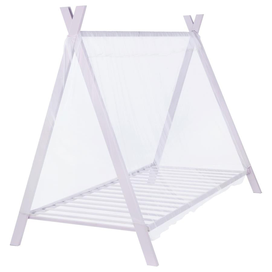 Fultonville Metal Twin Tent Bed with 7-inch Mattress Pink - 302133-SM