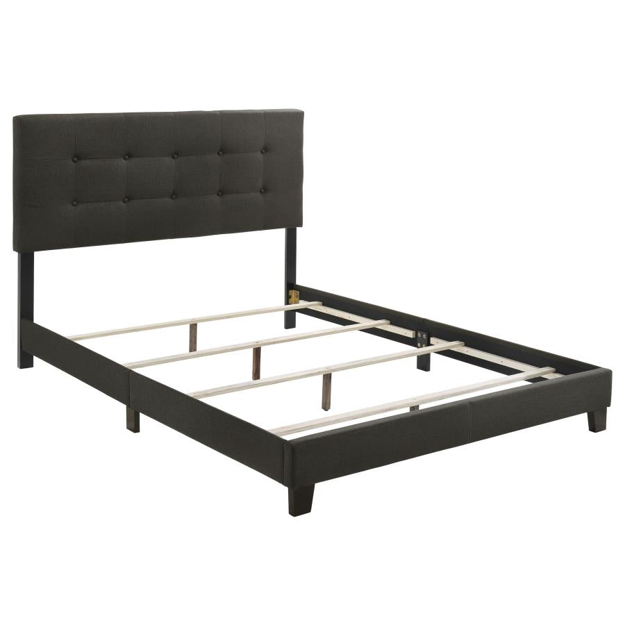 Mapes Upholstered Eastern King Panel Bed Charcoal - 305746KE