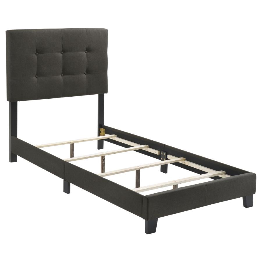 Mapes Upholstered Twin Panel Bed Charcoal - 305746T