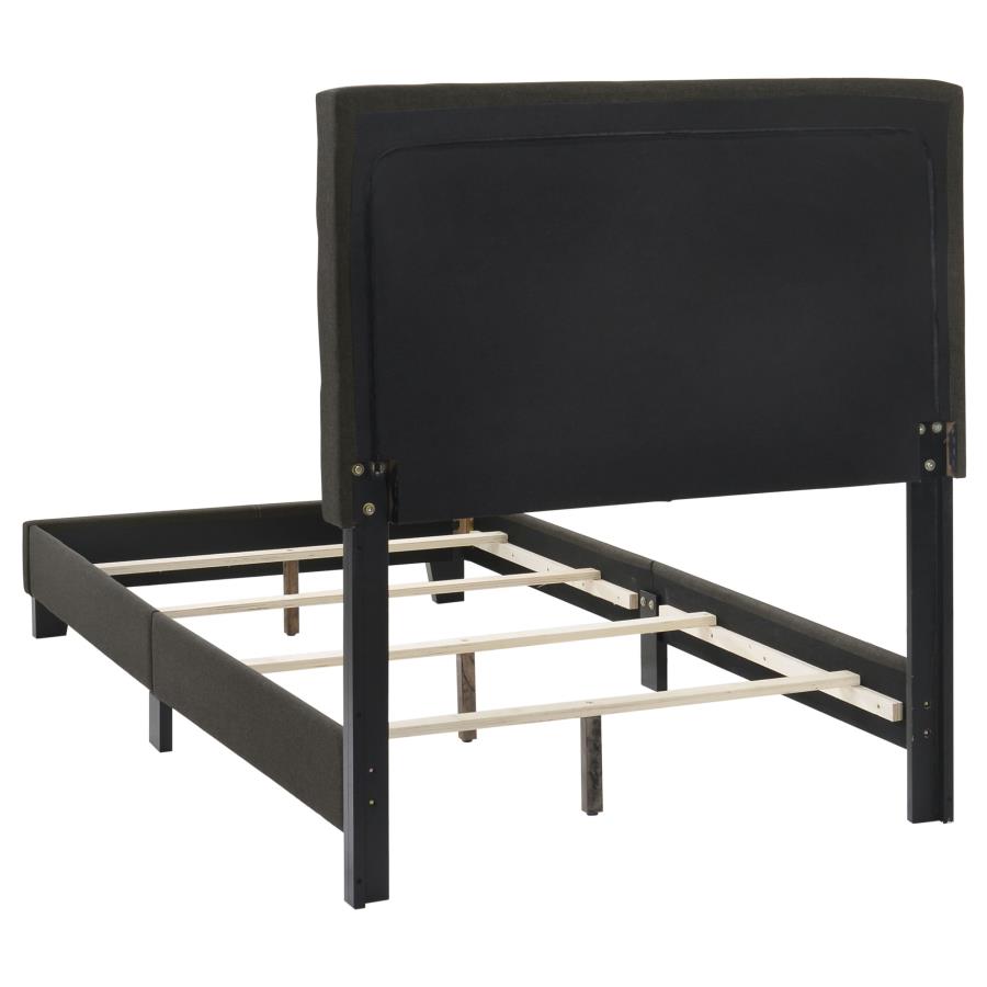 Mapes Upholstered Twin Panel Bed Charcoal - 305746T