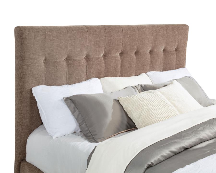 Senna Upholstered Eastern King Audio Flame Visualizer Bed Brown - 305811KE