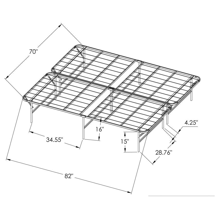Mabel Metal California King Support Platform Bed Black - 305957KW