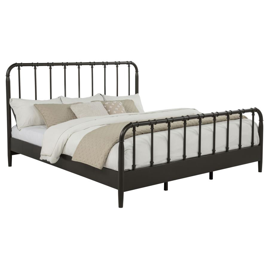 Rocco All Wood Water Pipe Open Frame Eastern King Bed Dark Bronze - 310035KE
